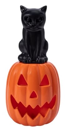 Halloween LED Cat Pumpkin Décor