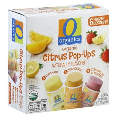 O Organics Pop Ups Citrus 6 Ct 3 Fz