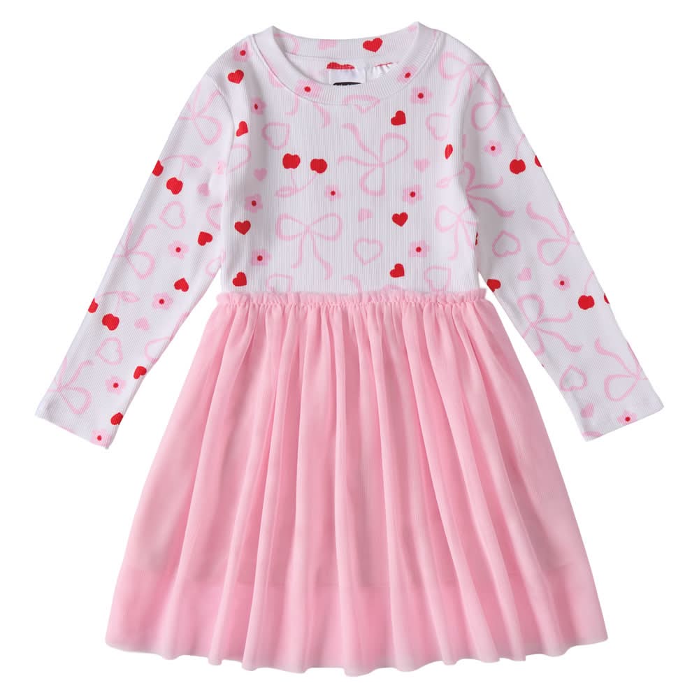Lily & Dan/ L&D Toddler Valentines Day Dress - White 3T