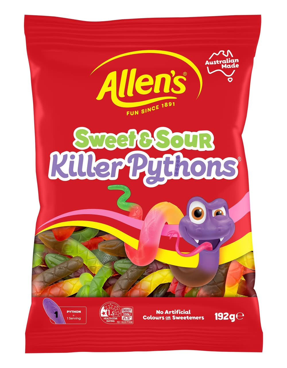 Allen's Killer Pythons Sweet & Sour 192g