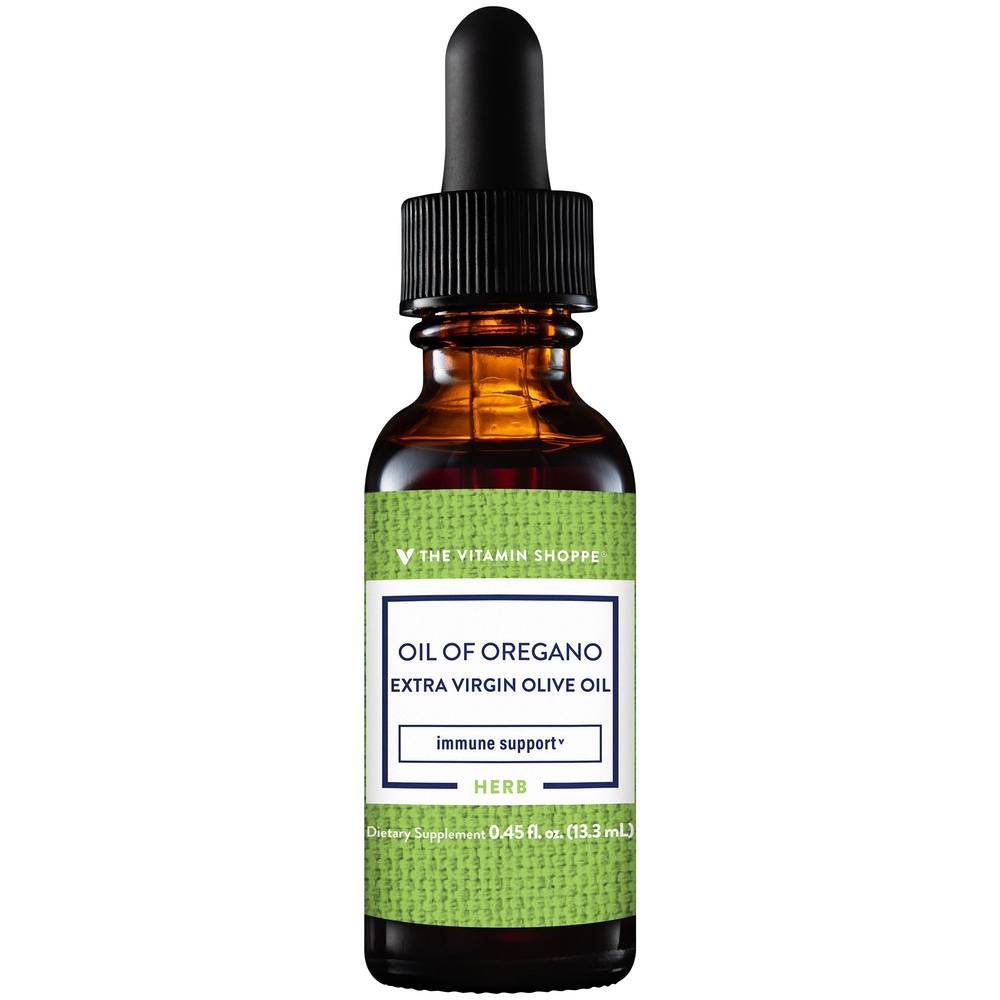 The Vitamin Shoppe Oil Of Oregano With Extra Virgin Olive Oil For Immune Support 50mg