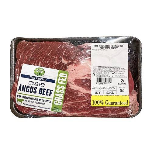 Open Nature · Angus Beef Chuck Roast Boneless (approx 1.5 lbs)