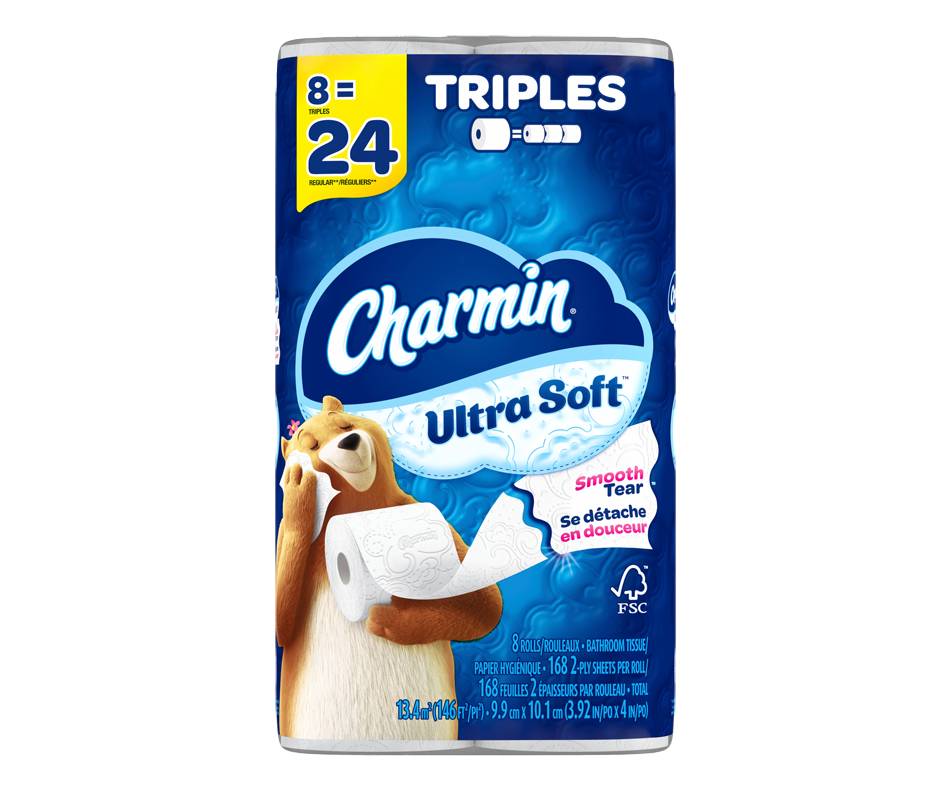 Charmin papier toilette ultra doux (8 unités) (9.9 cm x 10.1 cm)