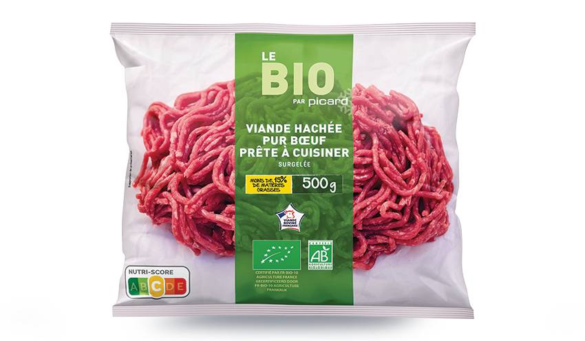 Haché pur boeuf prêt à cuisiner bio, France