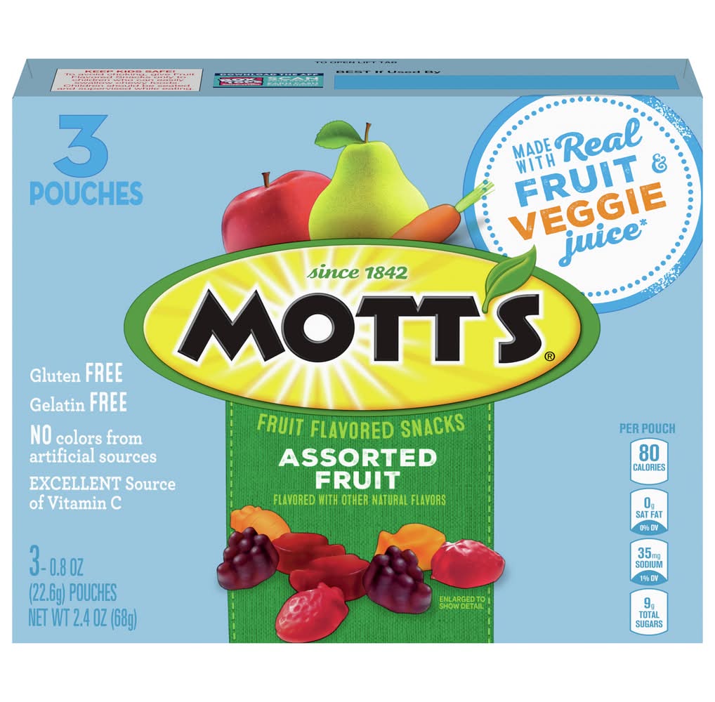 Mott's Assorted Fruit Flavored Snacks Pouches (2.4 oz)