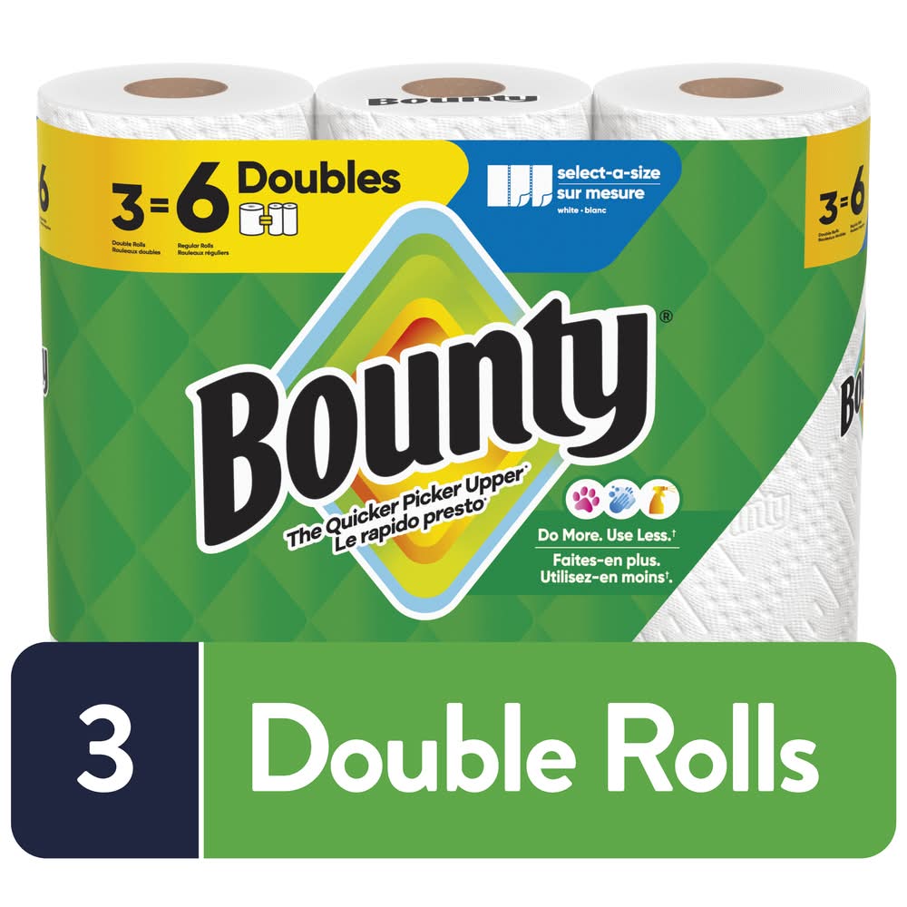 Bounty Double Rolls Paper Towel, 27.9x14.9 cm (3 ct)