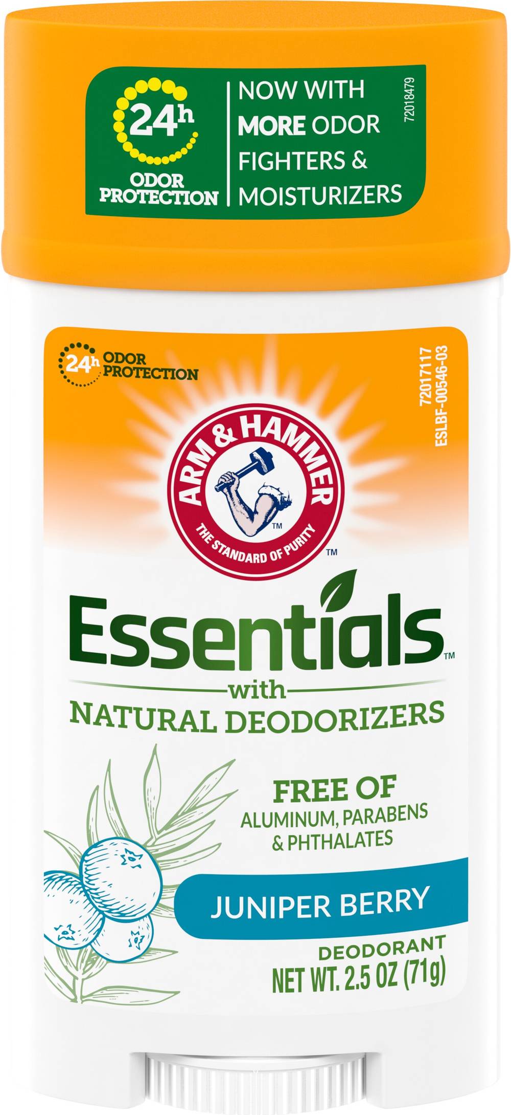 Arm & Hammer Essentials Deodorant, Stick, Clean Juniper Berry, 2.5 Oz