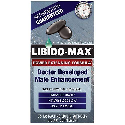 Libido-Max Male Enhancement Dietary Supplement Liquid Soft-Gels - 75.0 ea