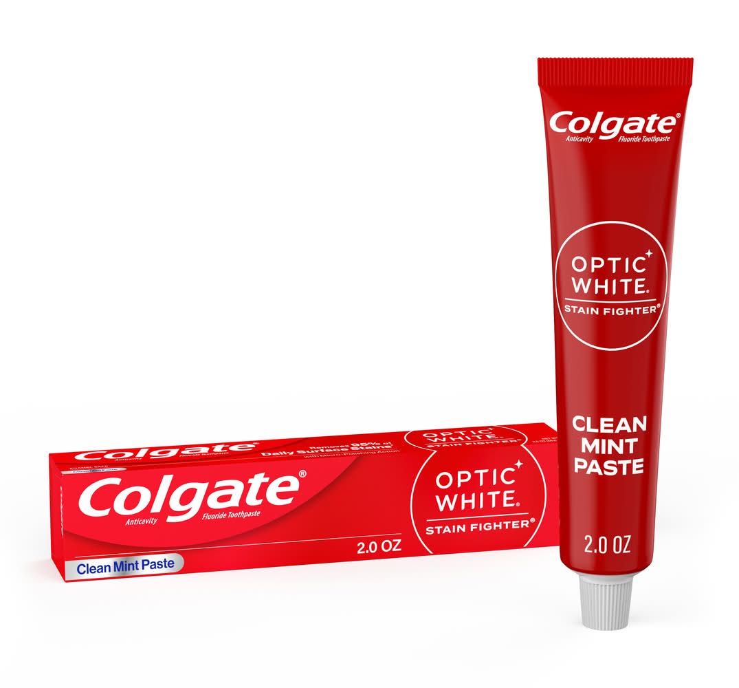Colgate Optic White Stain Figther Clean Mint Toothpaste (2 oz)
