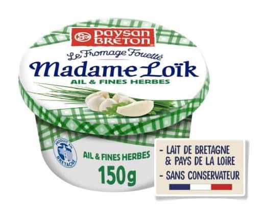Paysan Breton - Madame loïk fromage à tartiner, ail-fines herbes (150g)