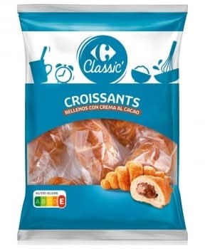 Croissants rellenos de crema de cacao Carrefour Classic 360 g.