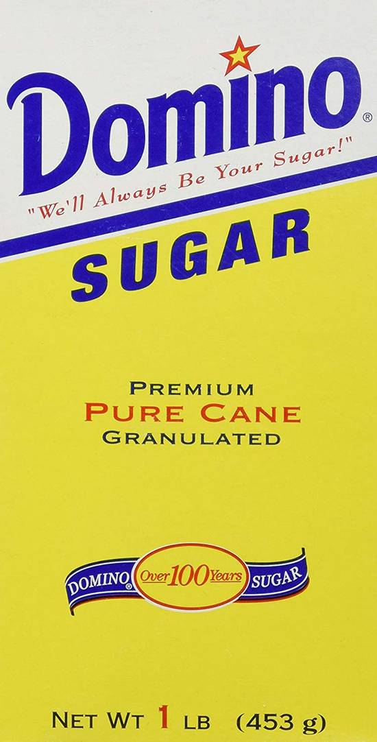 Domino Pure Cane Granulated White Sugar (1 lb)