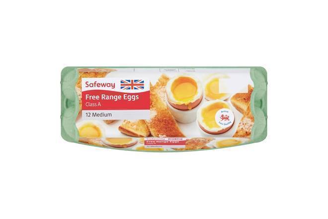 Safeway Eggs Medium Free Range 12pk
