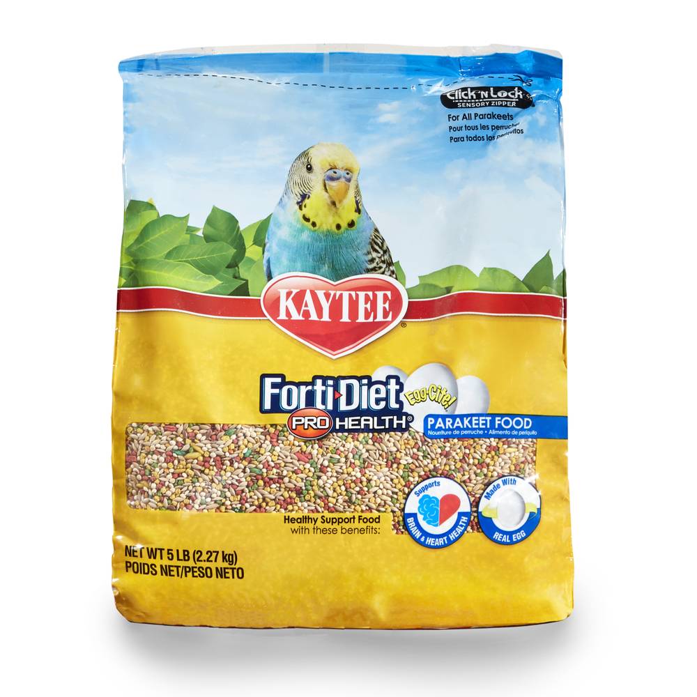 Kaytee Forti Diet Pro Health Egg Cite Parakeet Bird Food (5 lbs)