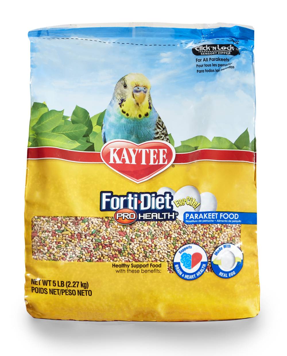 Kaytee Forti Diet Pro Health Egg Cite Parakeet Bird Food (5 lbs)