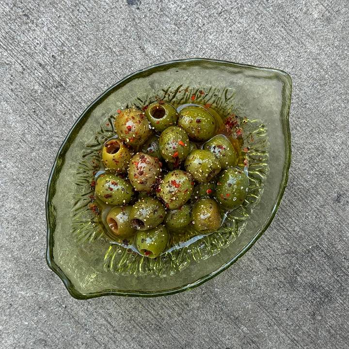 WARM MARINATED OLIVES