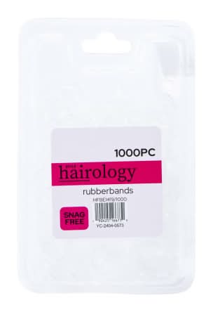 Snag-Free Clear Rubber Bands 1000-Count