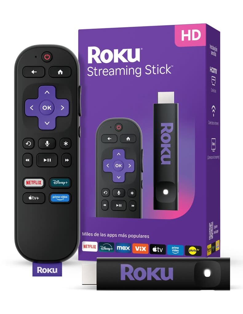 ROKU · Control remoto por comando de voz y control de tv (2 un)