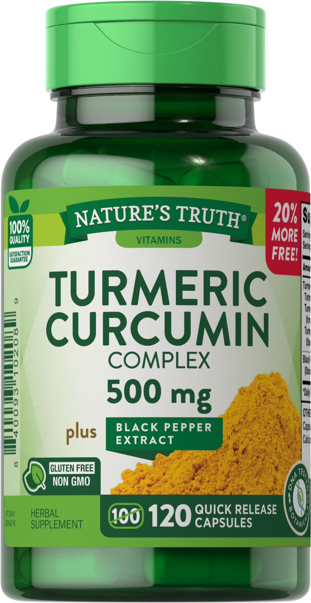 Nature's Truth Turmeric 500mg Bns (120 lbs)