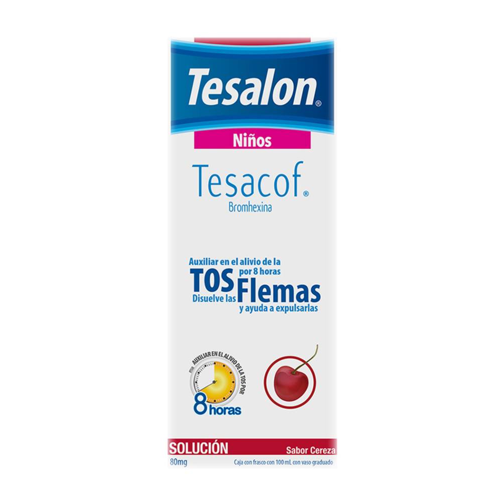 Tesalon · Tesacof bromhexina solución niños, cereza (80 g)