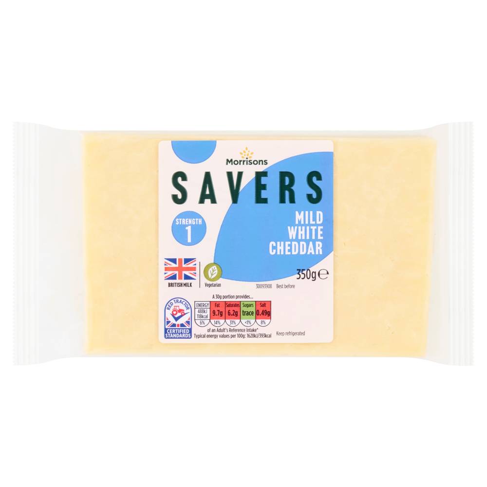 Morrisons Savers Mild White Cheddar Cheese (350g)