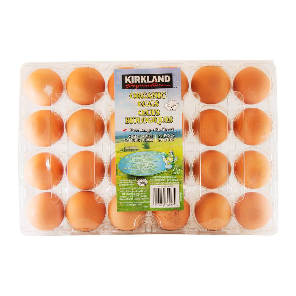 Kirkland Signature  Organic Eggs Large 24 Pack Free Range 