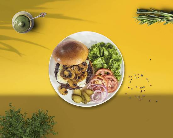 Mushroom And Cheese Burger