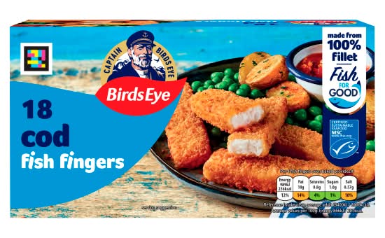 Birds Eye Breaded Cod Fish Fingers (18 pack)