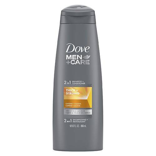 Dove Men+Care 2 in 1 Shampoo and Conditioner Thick and Strong with Caffeine Thick and Strong - 12.0 oz