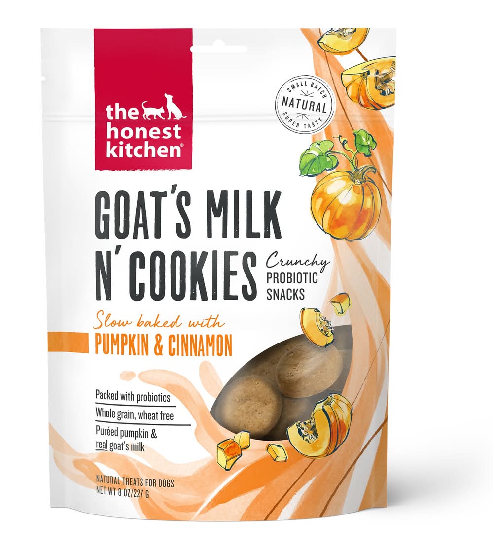 The Honest Kitchen Goats Milk N' Cookies Treats Dog Treats 8 OZ (Flavor: Pumpkin)