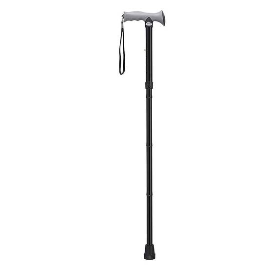 Drive Medical Folding Cane With Gel Hand Grip Black
