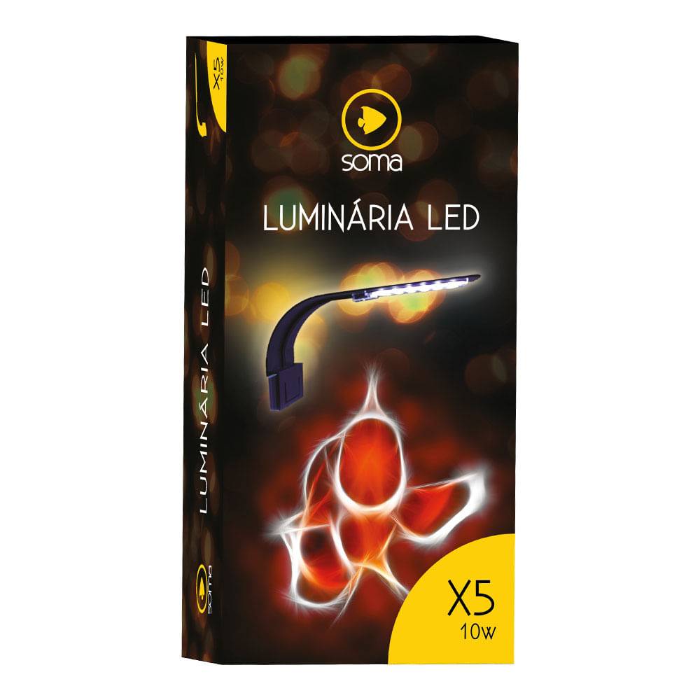 Soma · Luminária de led branca e azul