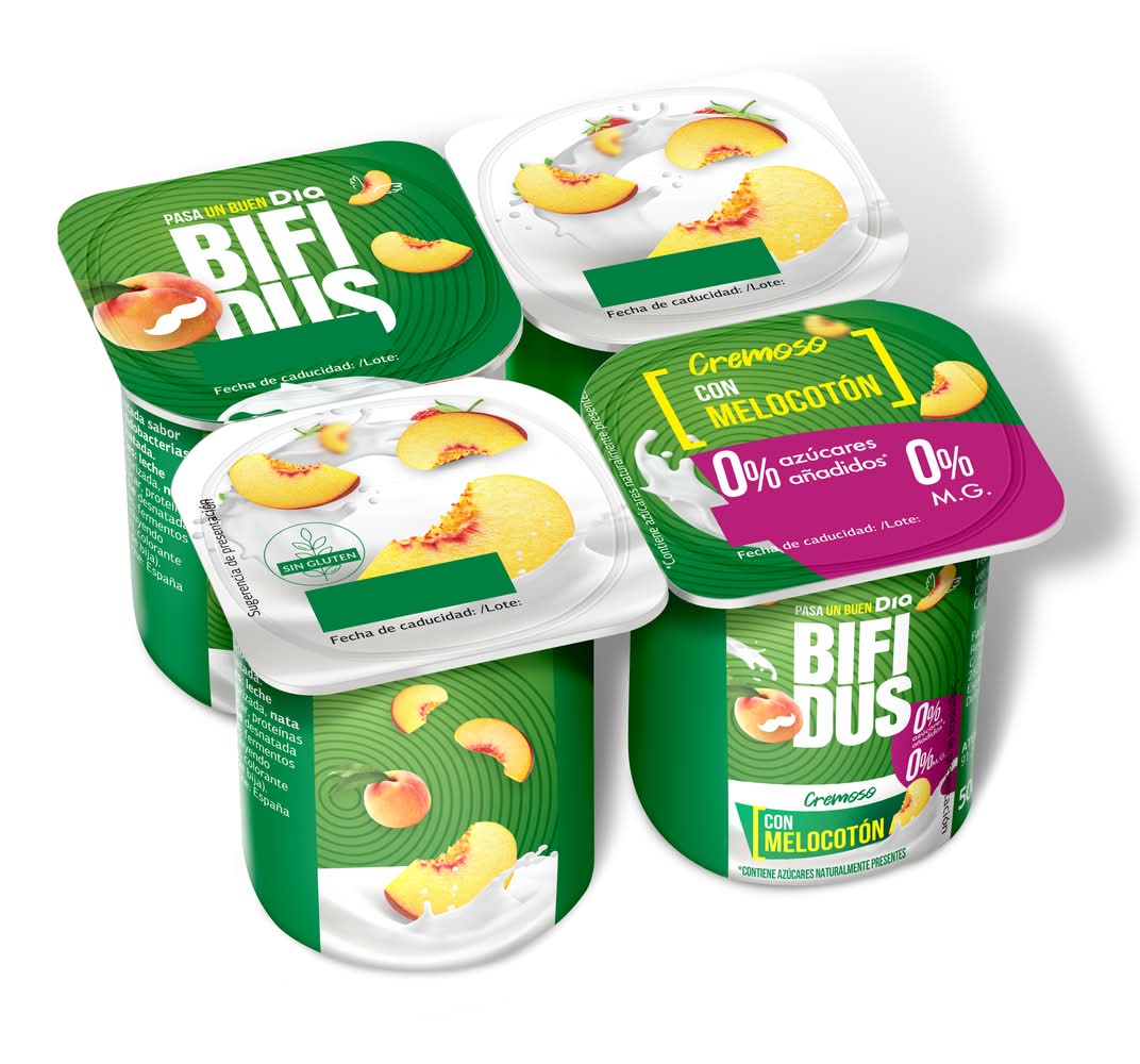 Cremoso Desnatado Con Melocotón Bífidus Dia Pack 4 X 125 G