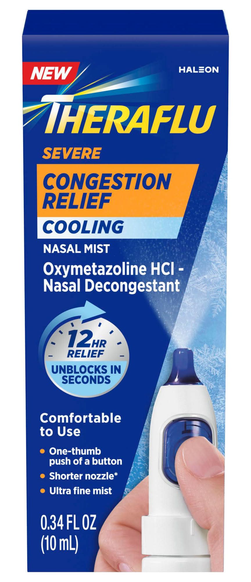 Theraflu Severe Congestion Relief Cooling Nasal Mist (0.34 fl oz)