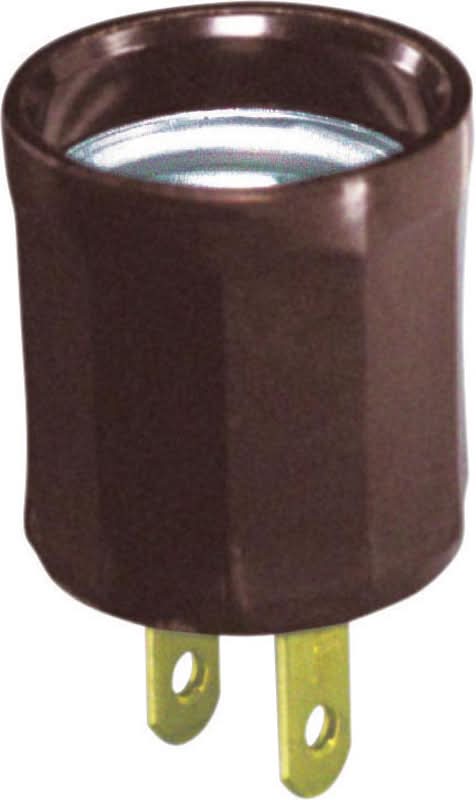 Leviton Plastic Medium Base Lampholder Adapter 1 Pk