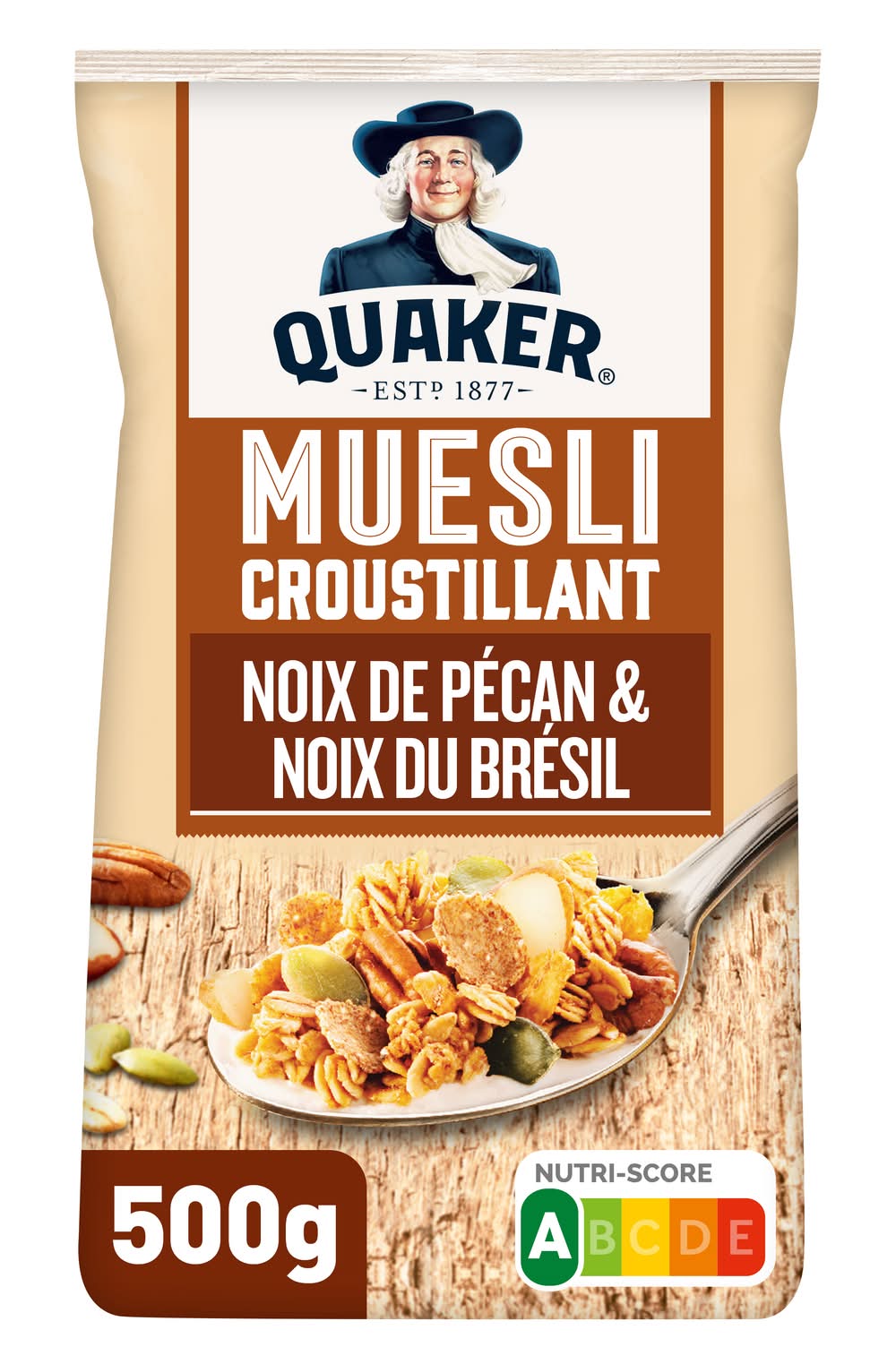 Quaker - Muesli croustillant noix de pécan noix du brésil (500g)