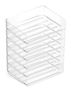 TRU RED™ Side Load Stackable Plastic Letter Tray, Clear, 6/Pack (TR61976)