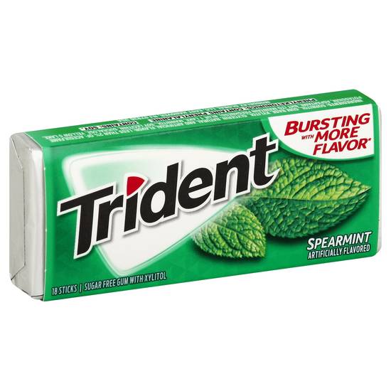 Trident Sugar Free Gum With Xylitol (18 ct) (spearmint)