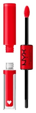 NYX Professional Makeup Shine Loud Vegan High Shine Long-Lasting Liquid Lipstick, Rebel In Red (0.11 fl oz)