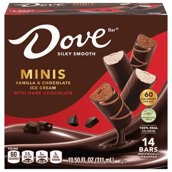 Dove Minis Vanilla Chocolate Ice Cream Bars (14 ct)