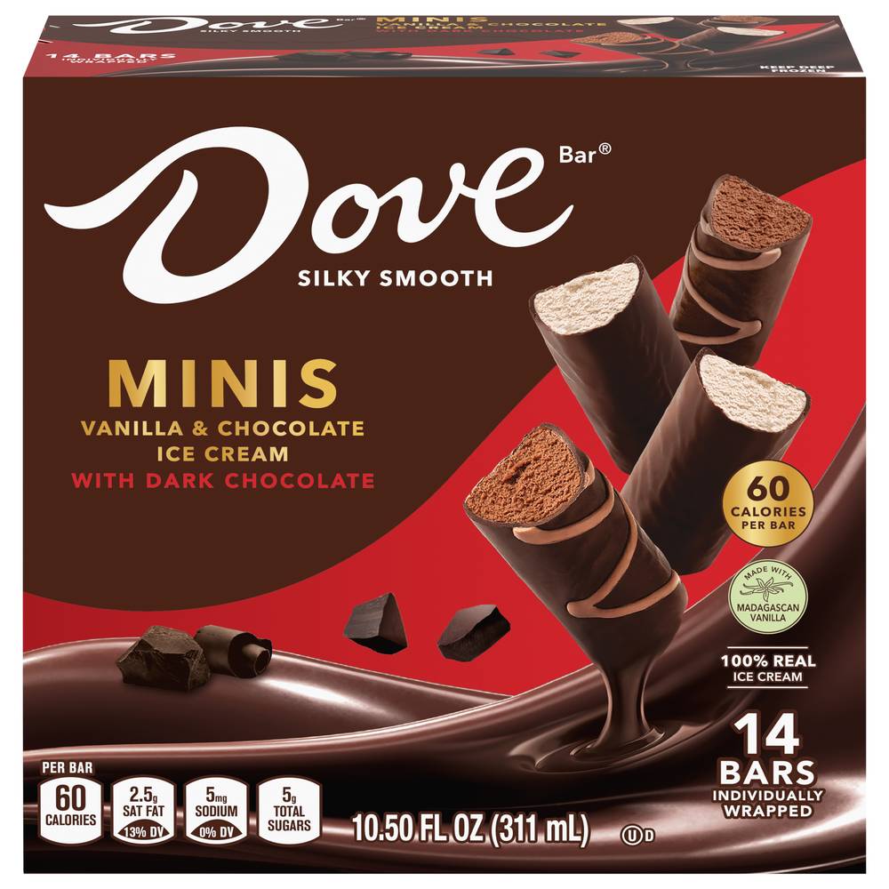 Dove Minis Vanilla Chocolate Ice Cream Bars (10.5 fl oz)