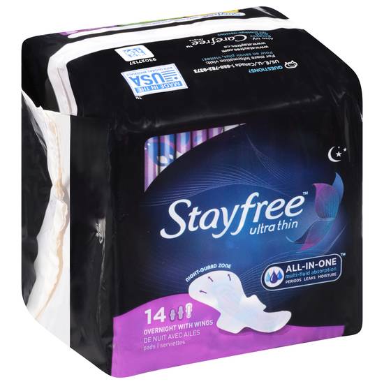 Stayfree Ultra Thin All-In-One Pads (14 ct)