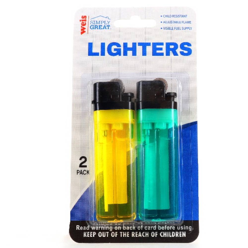Weis Simply Great Lighters Pocket Lighter 2pk