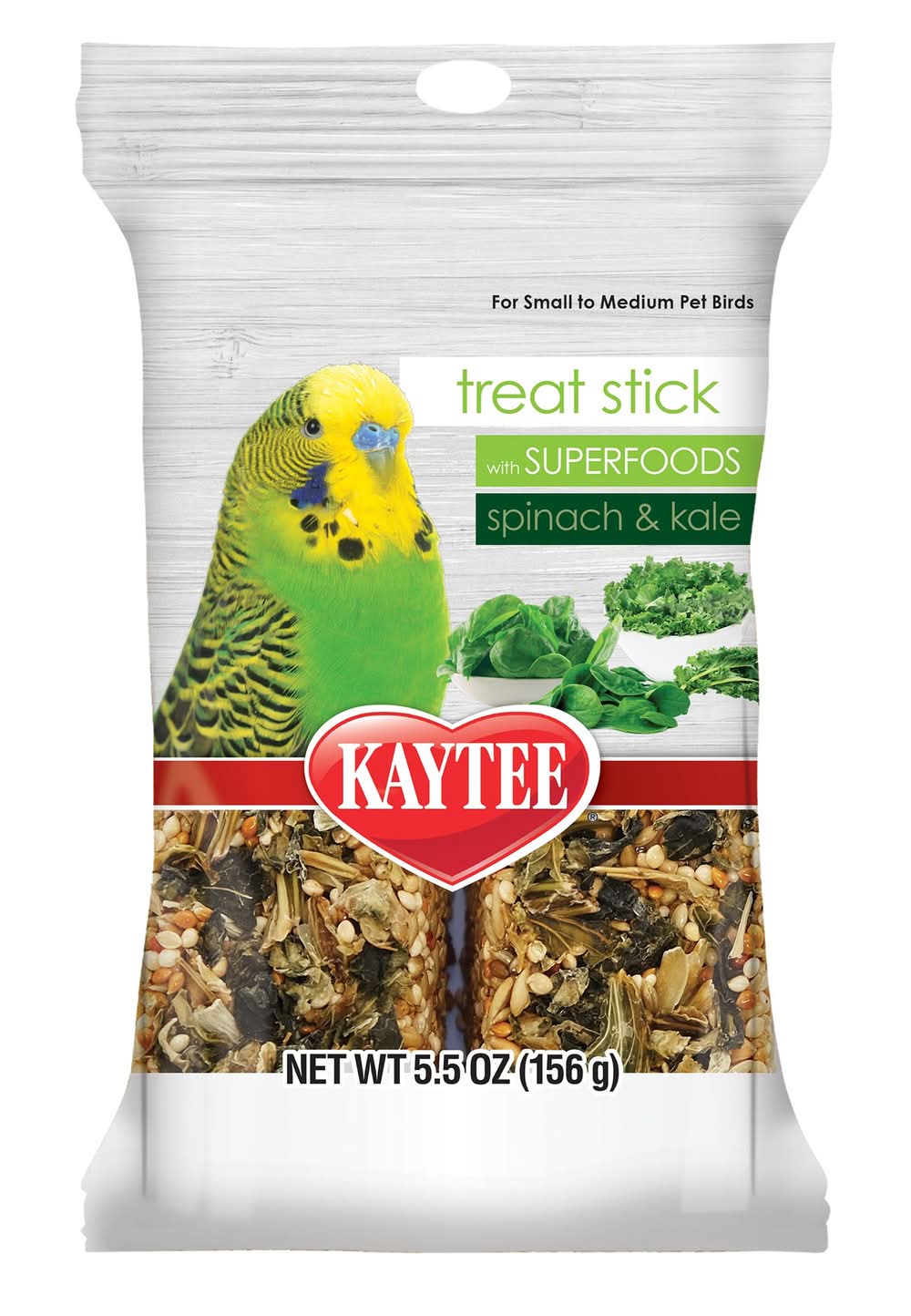 KAYTEE® Treat Stick with Superfoods- Spinach/Kale - Bird Treat Sticks (Size: 5.5 Oz)