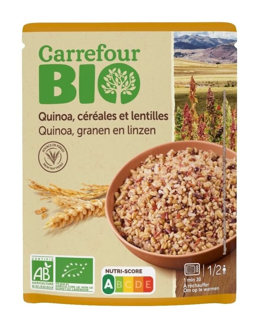 Carrefour Bio - Mélange bio quinoa céréales et lentilles (250g)