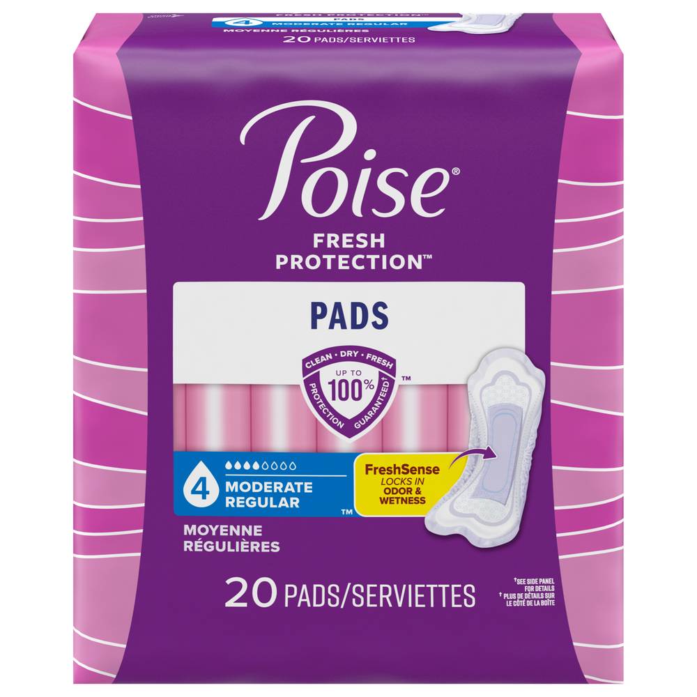 Poise Fresh Protection Length Pads (20 ct)