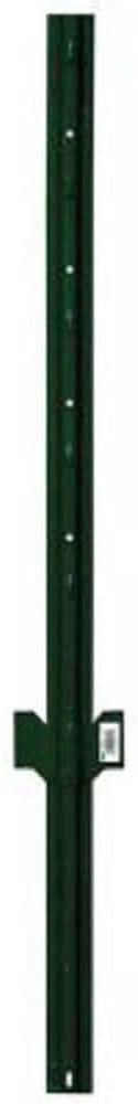 Everbilt 3 In. X 3 In. X 6 Ft. Green Steel Fence Heavy Duty U-Post With Anchor Plate