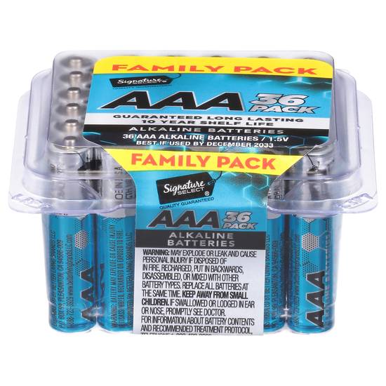 Signature Select Aaa Alkaline Batteries Family pack (36 ct)