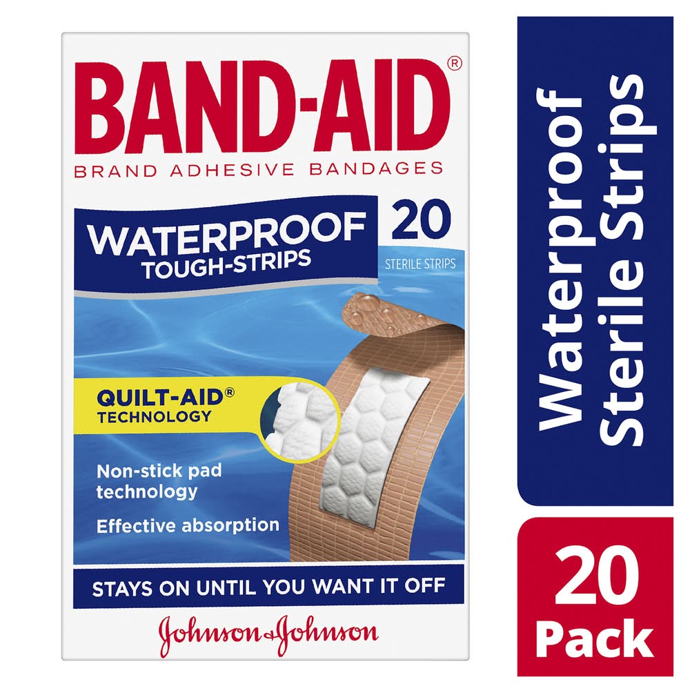 Band-Aid Waterproof Tough Strips Adhesive Bandages (20 pack)
