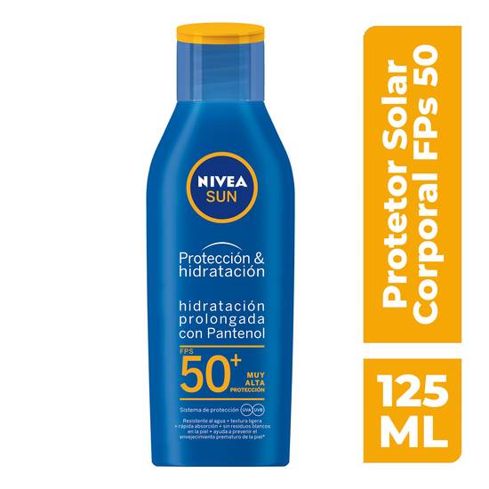 Nivea sun protector solar hidratante fps50+ (botella 125 ml)